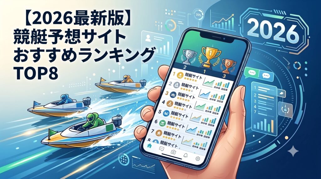 【2026年最新版】競艇予想サイトおすすめランキングTOP8+利用者の口コミ